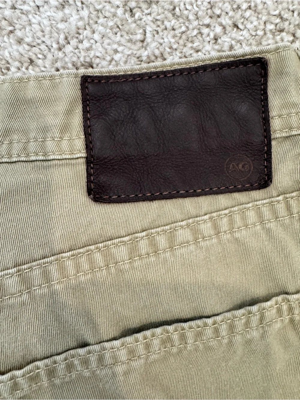 AG Adriano Goldschmied Men's Tan Flat Front Shorts
